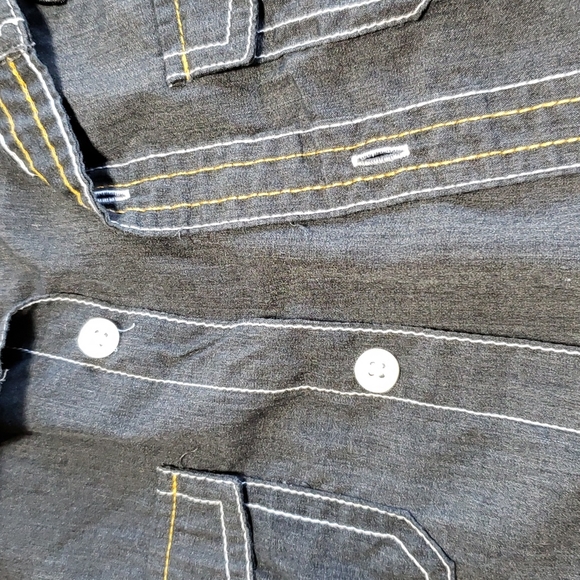 Quad Seven Dark Grey Button Down - Picture 4 of 4